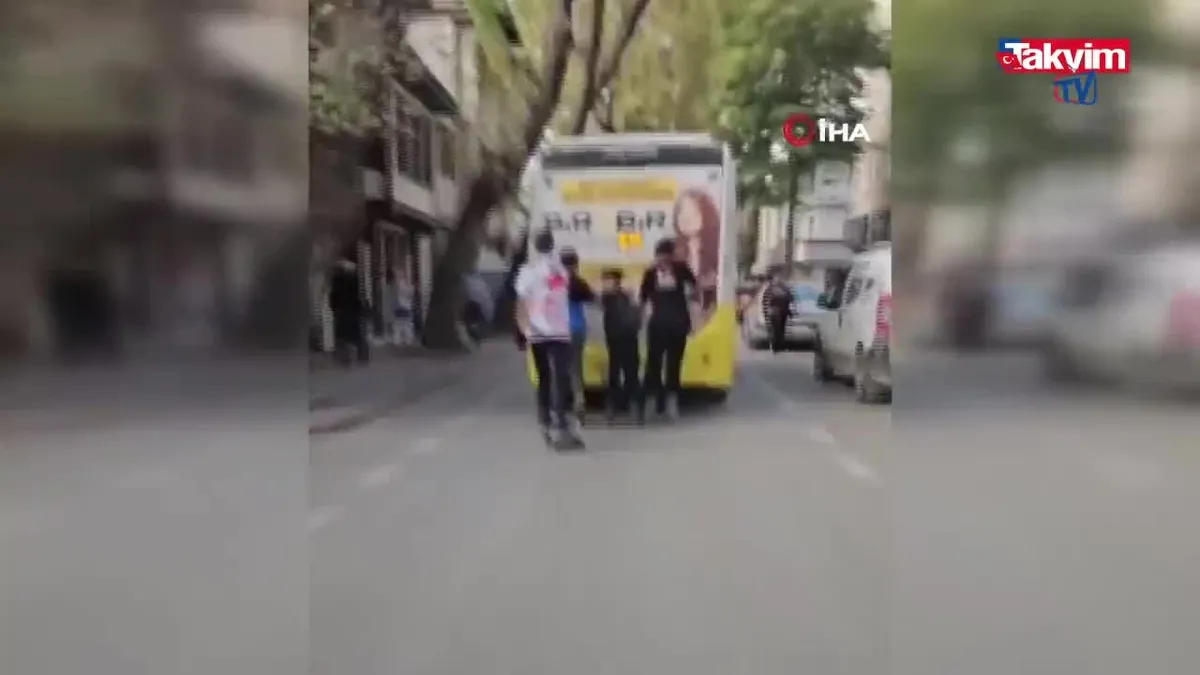 Bursa'da tehlikeli yolculuk!