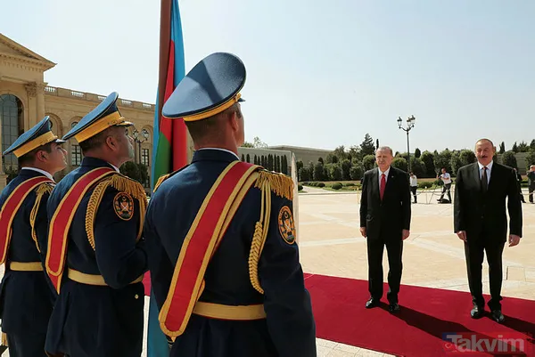 Cumhurbaşkanı Erdoğan Azerbaycan'da resmi törenle karşılandı - 40
