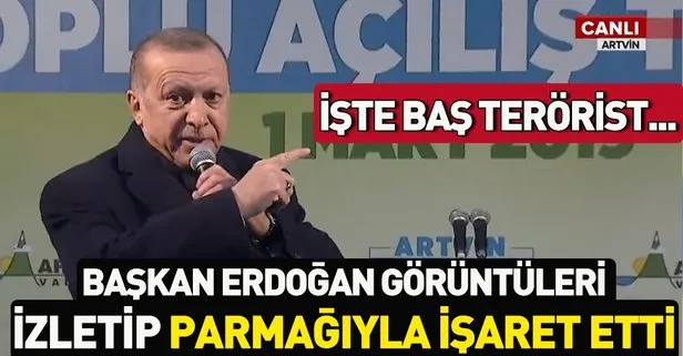 Başkan Erdoğan Sezai Temelli’nin görüntülerini izletip parmağıyla işaret etti! İşte baş terörist...