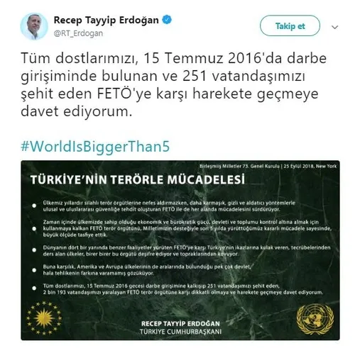 Başkan Erdoğan'dan Twitter'dan çağrıda bulundu-4