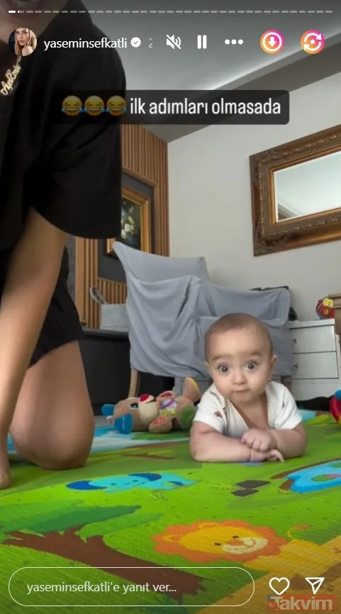 Yasemin Şefkatli sosyal medya hesabından paylaştı! İbrahim Tatlıses'in torunu Sinan Emir emeklemeye başladı! - 7