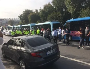 Minibüsçüler, taksi olmak için eylem yaptı!