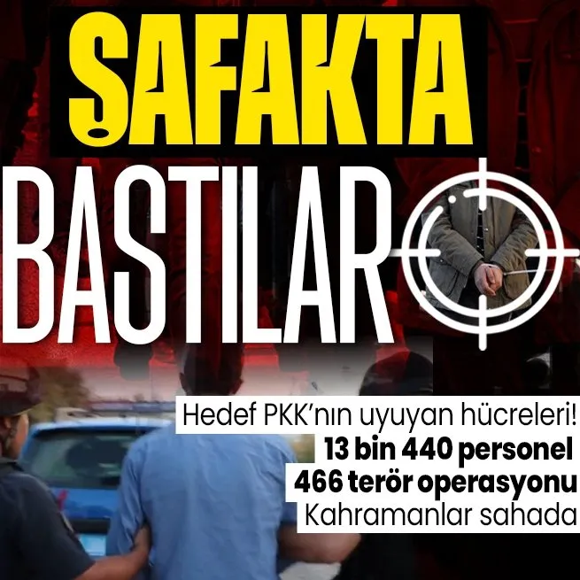 Terör örgütü PKKya şafak baskını! 466 terörle mücadele operasyonu: Çok sayıda şüpheli gözaltına alındı