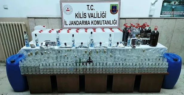 Kilis'te sahte içki operasyonu! Yüzlerce litre...