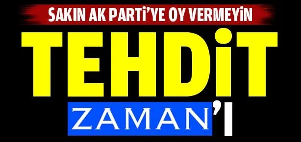 Cemaat’ten AK Parti’ye oy vermeyin tehdidi!