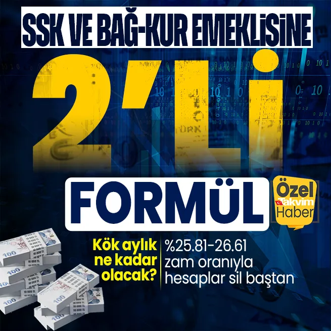 SSK ve Bağ-Kur emeklisine %25.81-26.61 zam oranı! Kök aylığa refah payı! Temmuzda en düşük... | Emekli zammı 2024