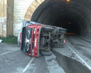 Kastamonu’da panik yaratan kamyon kazası!