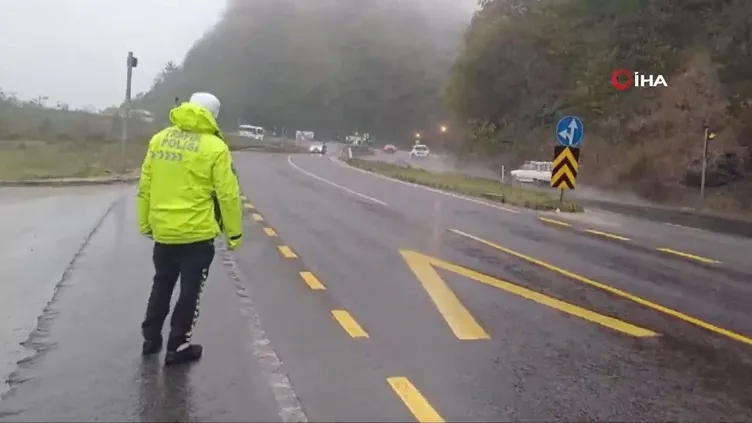 Düzce'de trafik ekiplerinin kar mesaisi başladı!