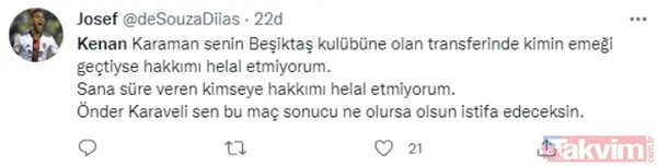 Galatasaray - Beşiktaş derbisinin ardından taraftarın Kenan Karaman ızdırabı - 15