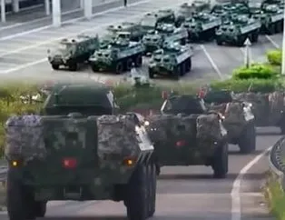 Çin Ordusu harekete geçti, korkutan görüntüler
