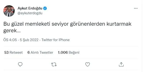 Başkan Erdoğan’ın koronavirüs testinin pozitif çıkmasının ardından CHP’li Aykut Erdoğdu’dan skandal paylaşım!