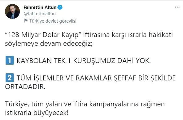 iletisim-baskani-fahrettin-altundan-128-milyar-dolar-cevabi-kaybolan-bir-kurusumuz-dahi-yok-1618587094852.jpeg İletişim Başkanı Fahrettin Altun'dan '128 Milyar Dolar' cevabı: "Kaybolan bir kuruşumuz dahi yok"-2