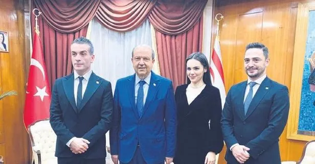 Baba Parası’nın yıldızları KKTCBaşbakanı Ersin Tatar’ı ziyaret etti