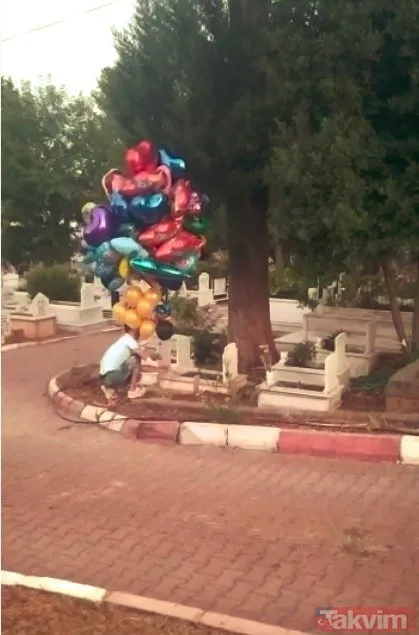 Antalya’da yürek burkan olay! Bedava balon teklif ettiği kadının çocuğunun öldüğünü öğrendi tüm çocuk mezarlarını balonla süsledi