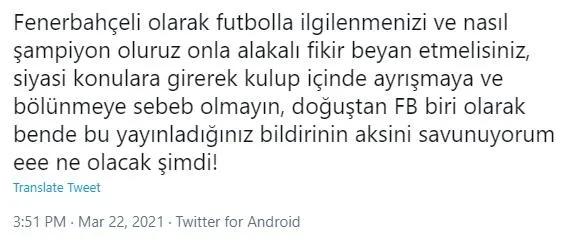 Fenerbahçe'nin "İstanbul Sözleşmesi" açıklaması tartışma yarattı! Ali Koç'a tepki: Kulüp başkanı mısın parti lideri mi?-3