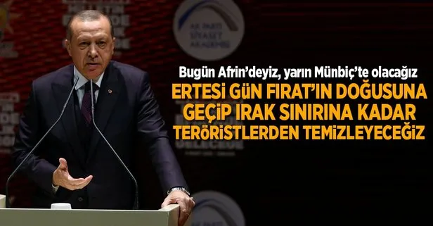 Cumhurbaşkanı Erdoğan: Fırat’ın doğusu temizlenecek