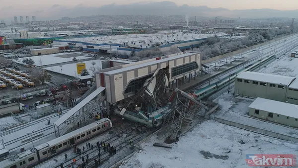 Son dakika: Ankara'da tren kazası! Yüksek Hızlı Tren ile banliyö treni çarpıştı - 43