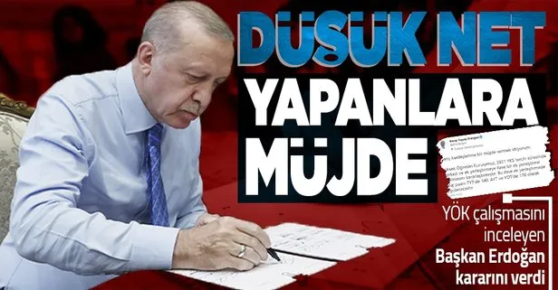 Son dakika! YÖK, YKS’de barajın düşürülmesi çalışmasını Başkan Erdoğan’a sundu! Erdoğan kararını verdi