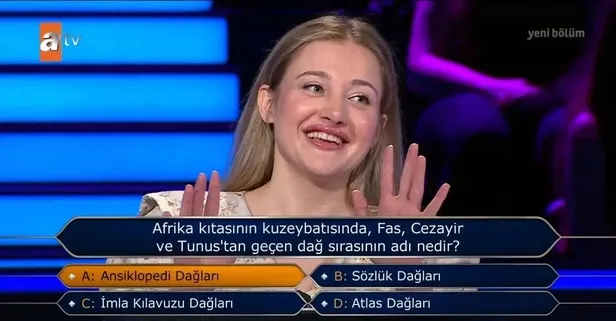 Kim Milyoner Olmak İster'de yarışmacı var olmayan dağı seçince sosyal medyada gündem oldu