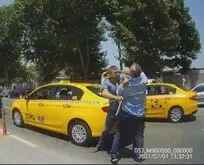 Taksiciler sopalarla birbirlerine girdi