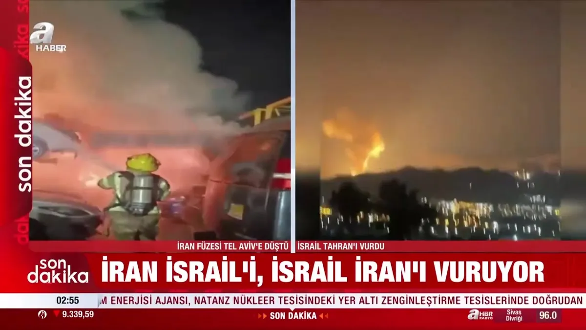 İsrail ve İran birbirine yönelik şiddetli füze saldırısı gerçekleştirdi.