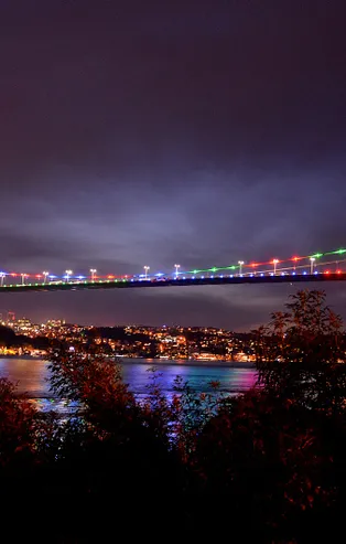 İstanbul'un köprüleri, Azerbaycan bayrağı renklerine büründü