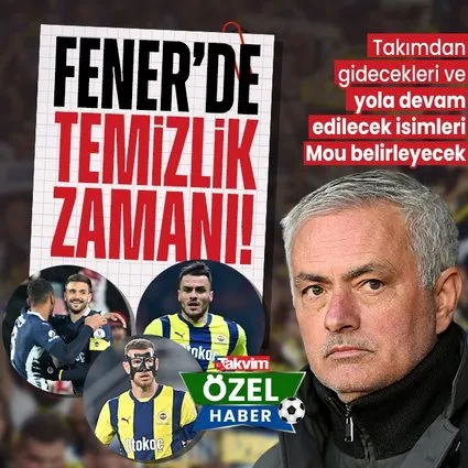 Fener’de büyük temizlik: Takımdan gidecekleri ve yola devam edilecek isimleri Mou belirleyecek