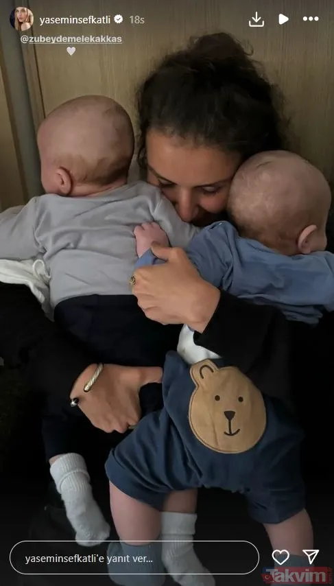 İbrahim Tatlıses ile Perihan Savaş’ın kızı Zübeyde Melek’ten yeğen ziyareti! İdo Tatlıses’in ikizlerini sarıp sarmaladı! - 6