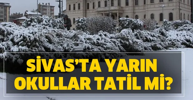 Sivas'ta yarın okullar tatil mi? Sivas 7 Şubat Cuma kar tatili MEB Valilik açıklaması yapıldı mı?