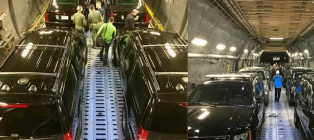 Trump’ın araçları böyle taşındı