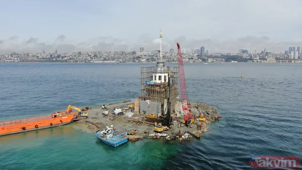 Lego değil gerçek! Kız Kulesi'nde kubbe ortaya çıktı - 8