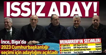 Muharrem İnce Biga'da 2023 Cumhurbaşkanlığı seçimi için adaylığını açıkladı