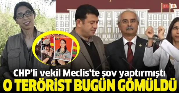 CHP’li vekil tarafından destek verilen YPG’li terörist Özge Aydın gömüldü