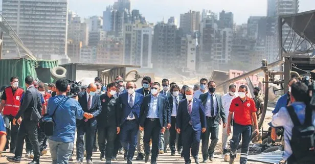 Cumhurbaşkanı Yardımcısı Oktay ve Bakan Çavuşoğlu’ndan Beyrut’a ziyaret
