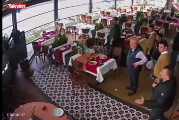 Cahit Berkay aracıyla restorana daldı! Kaza kamerada!
