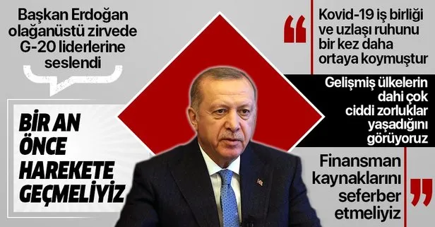 Başkan Erdoğan G-20'de liderlere seslendi