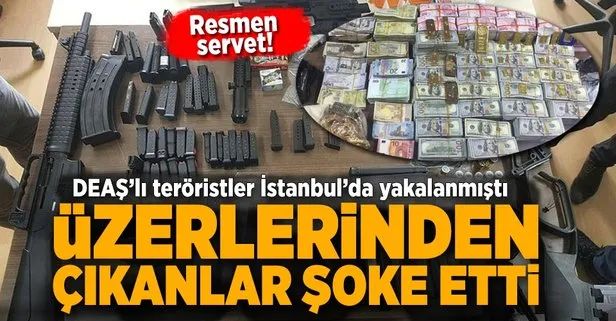 İstanbul’da yakalanan 2 teröristin üzerinden servet çıktı!
