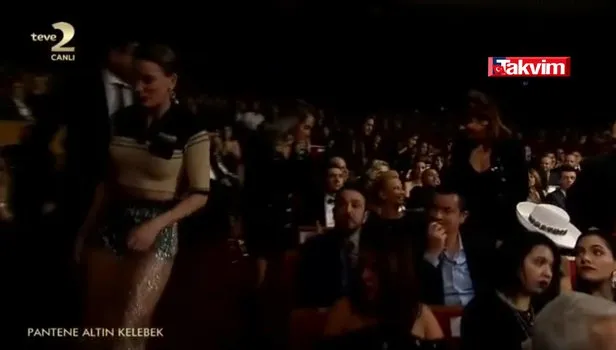 Serenay Sarıkaya'nın Altın Kelebek Ödül Töreni'nde giydiği elbise sosyal medyada alay konusu oldu!