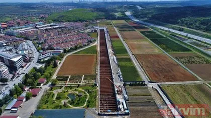 İstanbul Havalimanı metro hattı hızla ilerliyor! Havadan böyle görüntülendi