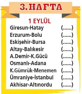 Super Lig In Ardindan 1 Lig De De Fikstur Cekimi Yapildi Takvim