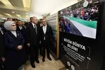 Başkan Erdoğan İsrail’in yaptığı 76 yıllık zulmü anlatan Filistin sergisini gezdi!