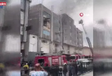 Beylikdüzü’nde iş yerinde yangın paniği!
