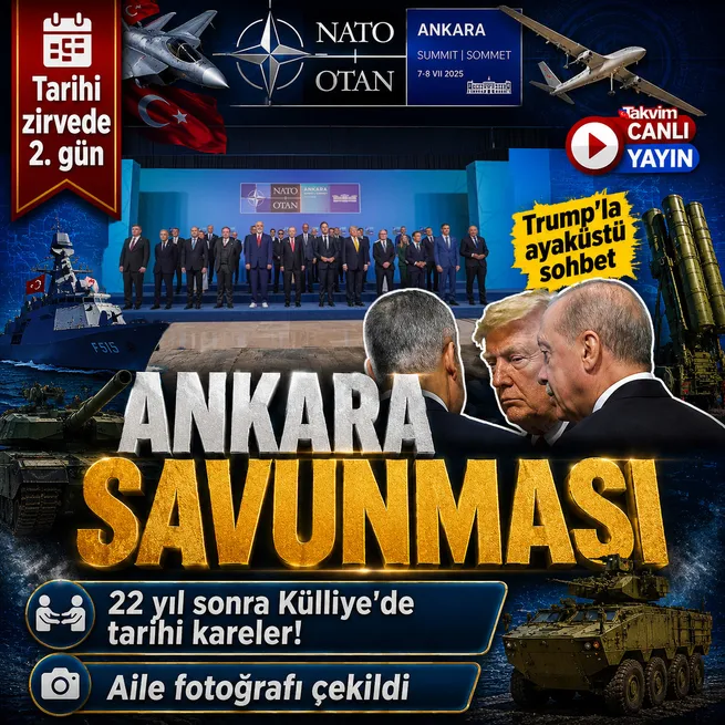 Dünya liderleri Ankarada! NATO zirvesinde ikinci gün: Başkan Erdoğan ve Rutte liderleri karşıladı aile fotoğrafı çekildi