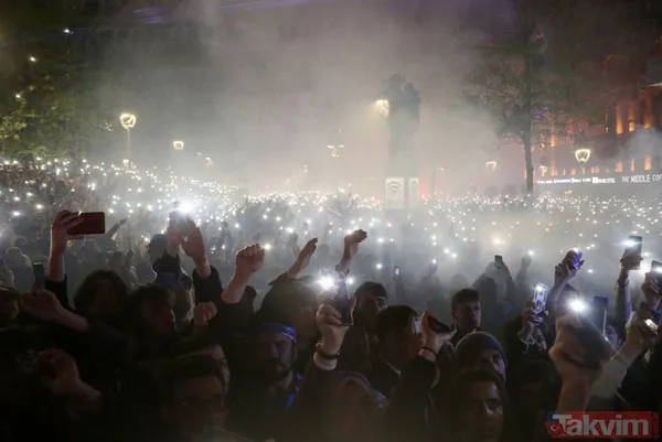 Trabzonspor taraftarı şampiyonluğu kutluyor! Renkli görüntüler... - 8