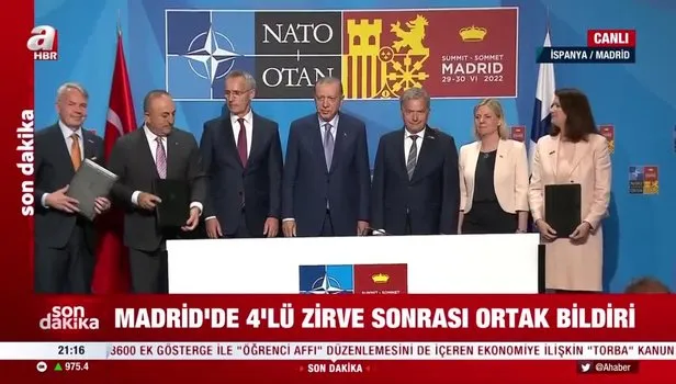 SON DAKİKA: Madrid’de 4’lü zirve sonrası ortak bildiri