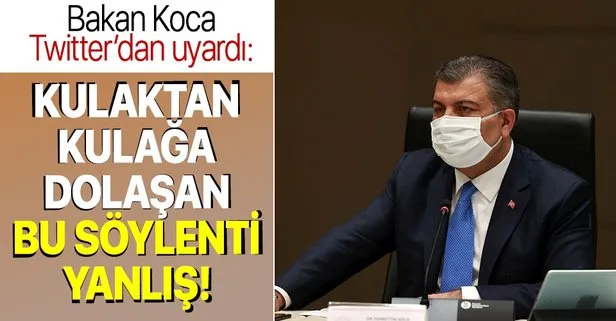 Kulaktan kulağa yayılan bu söylenti yanlıştır