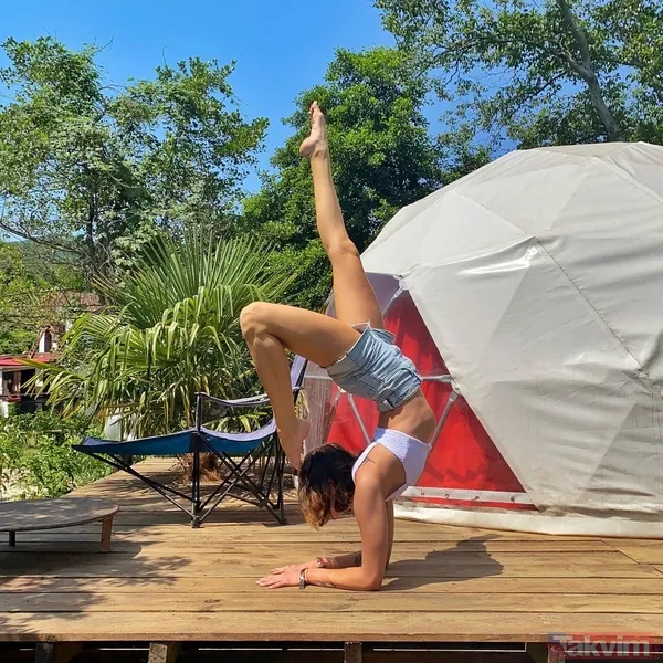 Sercan Yıldırım'ın Eşi Nihan Yönel Yoga Eğitmenliği Yapıyor.