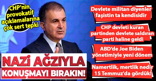 AK Parti MYK sonrası Ömer Çelik'ten CHP'ye çok sert tepki: Devlete militan diyenler faşistin ta kendisidir