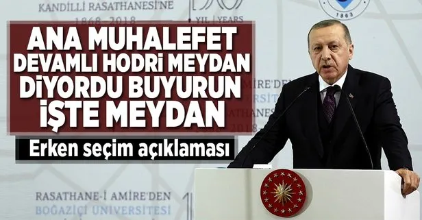 Cumhurbaşkanı Erdoğan’dan erken seçim açıklaması