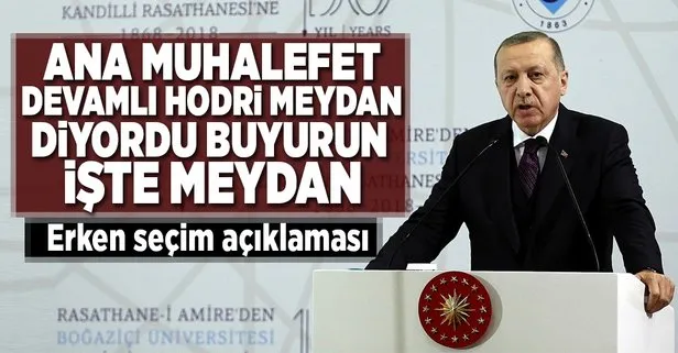 Cumhurbaşkanı Erdoğandan erken seçim açıklaması